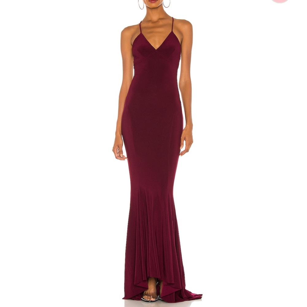 Norma Kamali Purple Halter Slip Gown